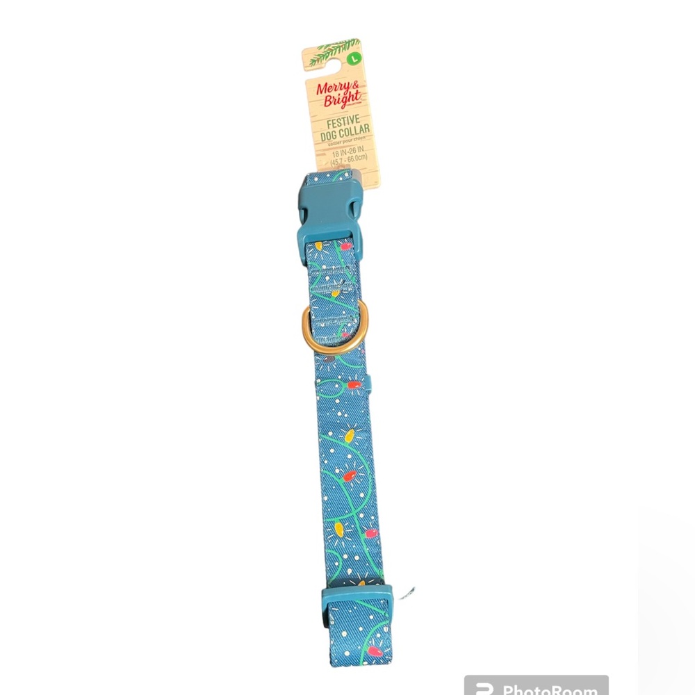 BNWT Christmas Lights Dog Collar